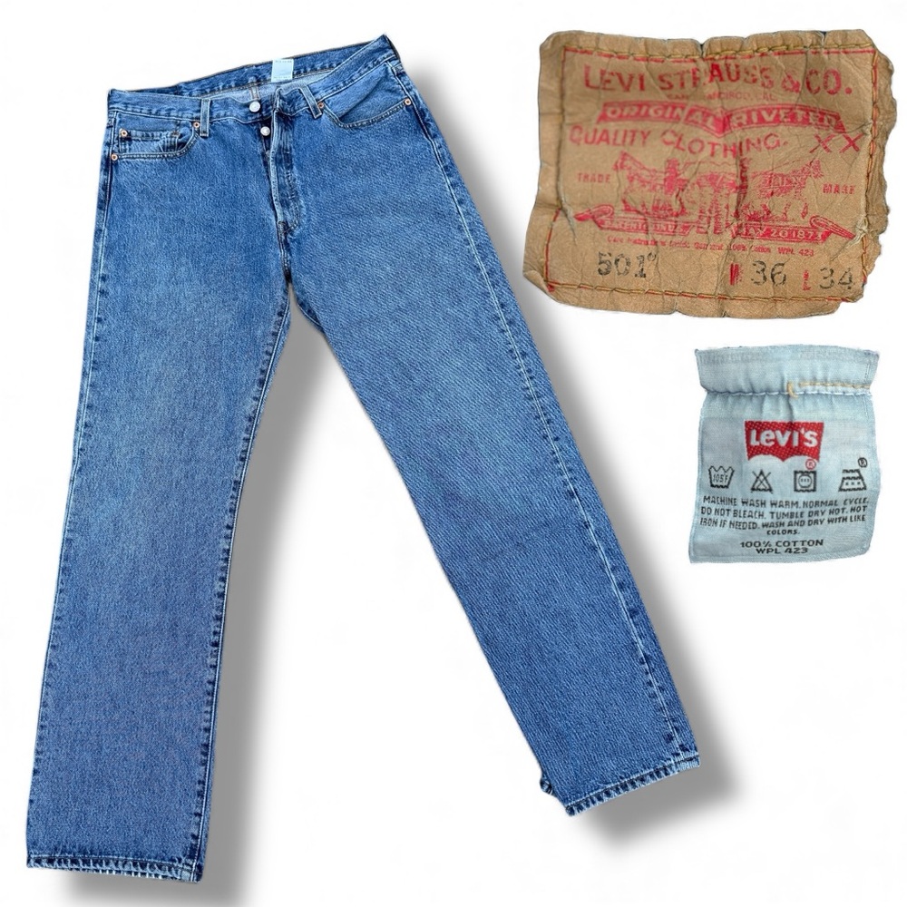 Vintage Levi's 501 XX men's button-fly jeans, W36 L34, 100% Cotton, Y2K